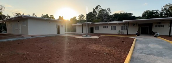 Interior terminado del Centro de Salud de Sambú para el Ministerio de Salud, Darién